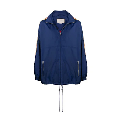 Gucci Blue Zip-Up Long Sleeve Casual Jacket 618904-ZAETV-4340