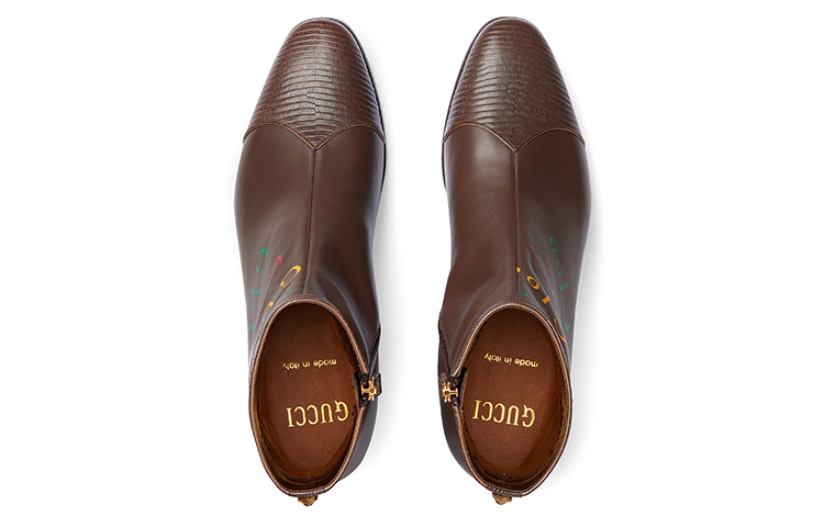 Lookbook Boot Gucci '100th Anniversary Coklat' 681619-1DX20-2590