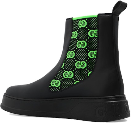 Gucci Boot 'GG Jersey - Black Neon Green' 718713-AAA8L-1065 Lookbook Gucci Boot 'GG Jersey - Black Neon Green' 718713-AAA8L-1065