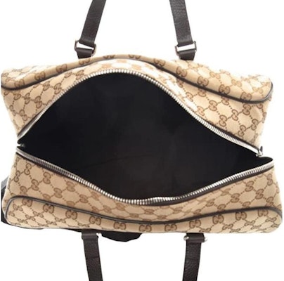 Gucci Boston GG Duffle Bag Beige/Ebony Lookbook Gucci Boston GG Duffle Bag Beige/Ebony