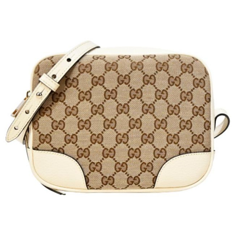 Gucci Bree GG Crossbody Bag Guccissima Beige/White