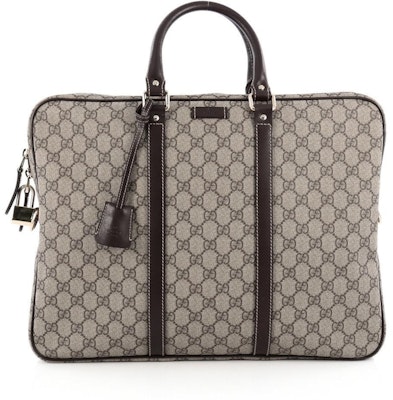 Gucci Briefcase GG Supreme Large Brown Buy Gucci Briefcase GG Supreme Large Brown