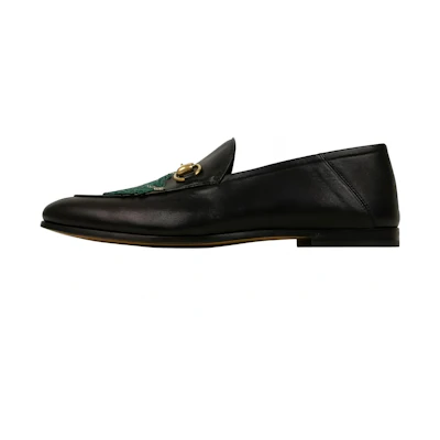 Gucci Brixton Bobcat Horsebit Accent Dress Loafers 'Black'