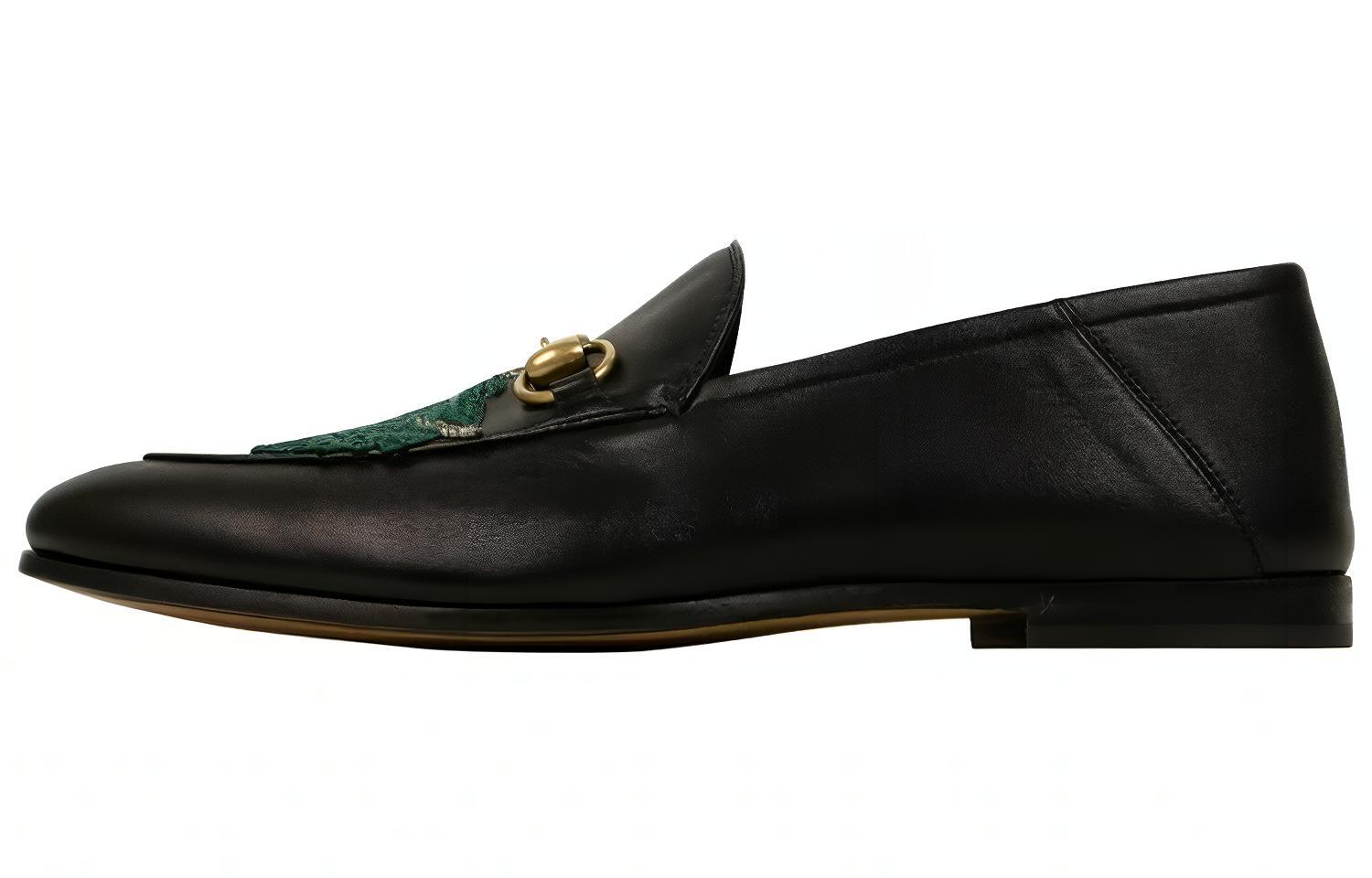 Buy Gucci Brixton Bobcat Horsebit Accent Leren Loafers ''Zwart'' 523839-DLC00-1000