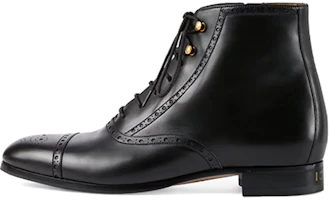 Gucci Brogue Detail Ankle Boot 'Black' 658237-1W600-1000 Gucci Brogue Detail Ankle Boot 'Black' 658237-1W600-1000