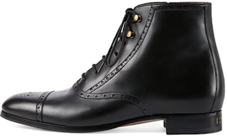 Gucci Brogue Detail Ankle Boot 'Black' 658237-1W600-1000 Gucci Brogue Detail Ankle Boot 'Black' 658237-1W600-1000