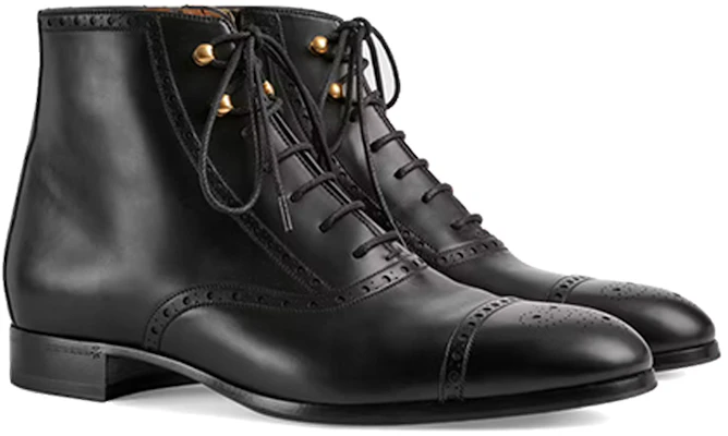 グッチ ブローグ アンクルブーツ (黒) 658237-1W600-1000 Lookbook グッチ ブローグ アンクルブーツ (黒) 658237-1W600-1000