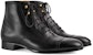But Hitam Gucci Brogue Detail Ankle. 658237-1W600-1000