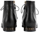 Purchase But Hitam Gucci Brogue Detail Ankle. 658237-1W600-1000