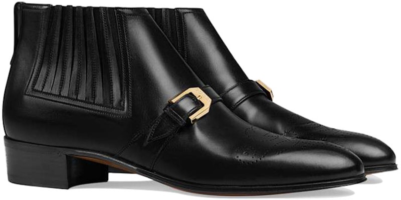 Gucci Brogue Leather Ankle Boots 'Double G Black' 563268-06F00-1000 Lookbook Gucci Brogue Leather Ankle Boots 'Double G Black' 563268-06F00-1000