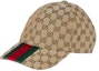 Order GUCCI Brown Canvas Patterned Baseball Cap Unisex Couple Style. 7890164HBA89784