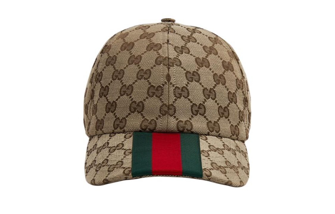 Lookbook GUCCI 棕色帆布图案棒球帽 情侣款 男女通用款式 7890164HBA89784