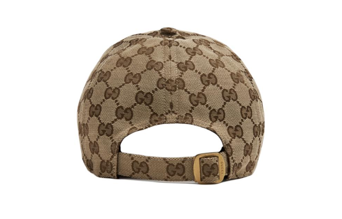 Shop GUCCI 棕色帆布图案棒球帽 情侣款 男女通用款式 7890164HBA89784