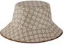 Lookbook GUCCI Brown Fisherman Hat with Logo Design Polyurethane Coated for Men. 7804984HA8P9764