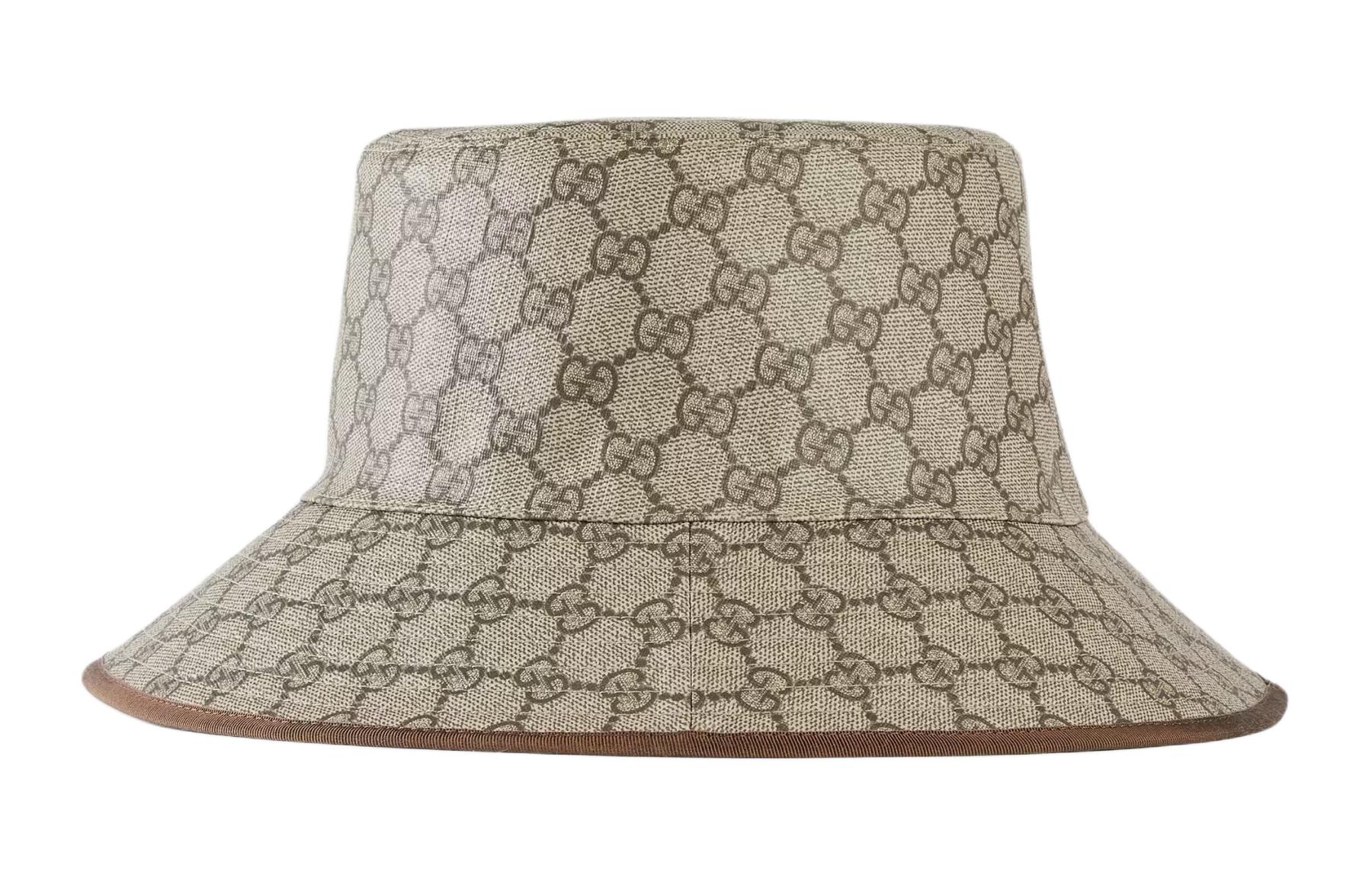 Shop Topi Nelayan Lelaki GUCCI Coklat dengan Rekaan Logo Bersalut Poliuretana. 7804984HA8P9764