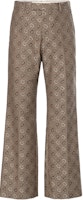 Gucci Brown Horsebit Pattern Print Slim Fit Straight Casual Pants 672087-ZAKIV-9549 Gucci Brown Horsebit Pattern Print Slim Fit Straight Casual Pants 672087-ZAKIV-9549