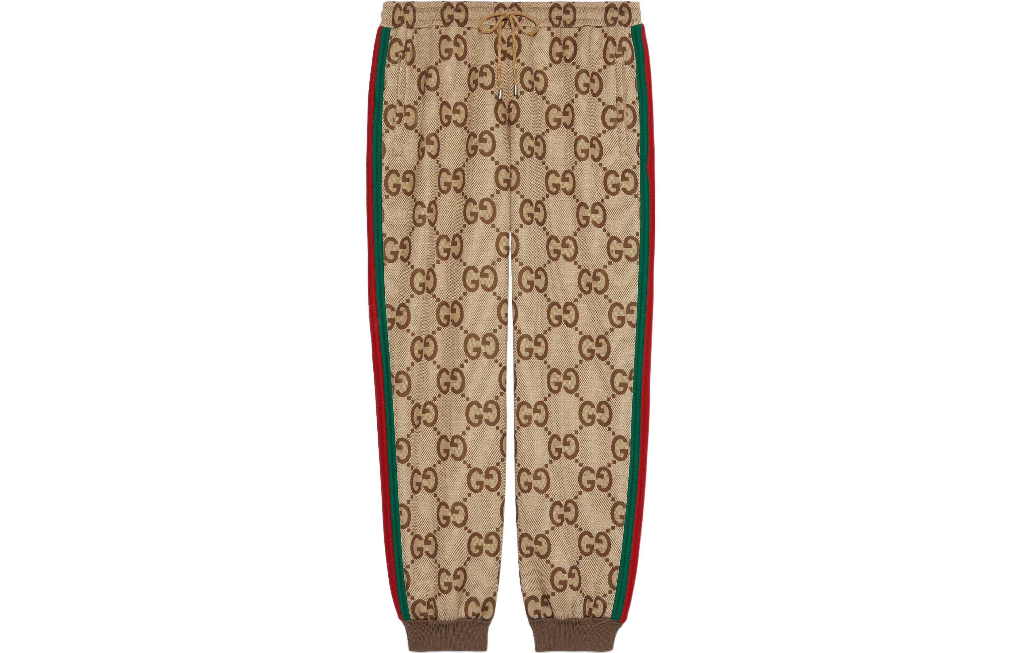 Gucci Brown Jogger Sweatpants with Striped Logo Print 715192-XJETI-2270