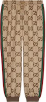 Gucci Brown Jogger Sweatpants with Striped Logo Print 715192-XJETI-2270 Gucci Brown Jogger Sweatpants with Striped Logo Print 715192-XJETI-2270