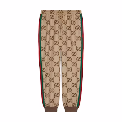 Gucci Brown Jogger Sweatpants with Striped Logo Print 715192-XJETI-2270
