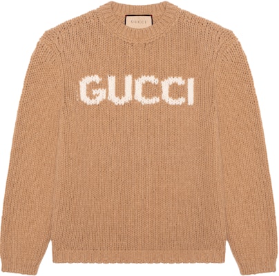 Gucci 棕色針織毛衣 帶有刺繡標誌 圓領長袖 761539-XKDK4-2296 Buy Gucci 棕色針織毛衣 帶有刺繡標誌 圓領長袖 761539-XKDK4-2296