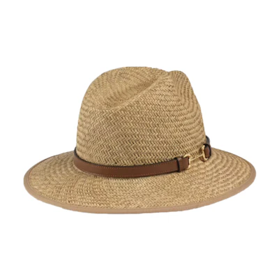 GUCCI Brown Leather Horsebit Sun Hat Unisex 656516-3HAEI-9264