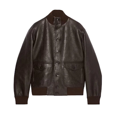 Gucci Brown Logo Pattern Baseball Collar Long Sleeve Jacket 724054-XNAPN-2070