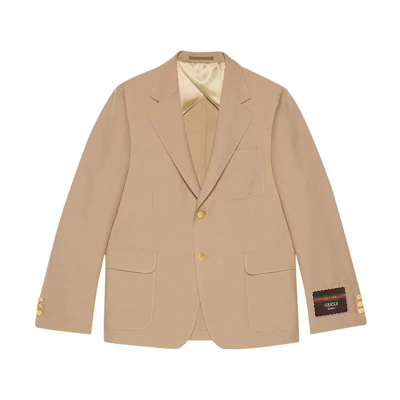 Gucci Brown Single-Breasted Blazer with Patch Pocket 624472-ZAC3K-9012
