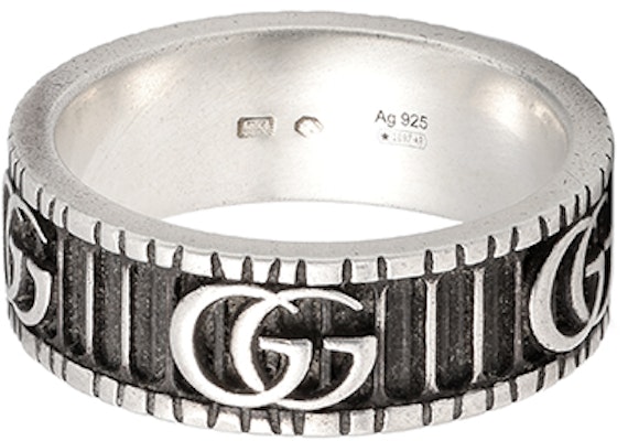 Gucci Burrells Marmont Aged Silver Ring Unisex - Silver 925 YBC551899001 Order Gucci Burrells Marmont Aged Silver Ring Unisex - Silver 925 YBC551899001