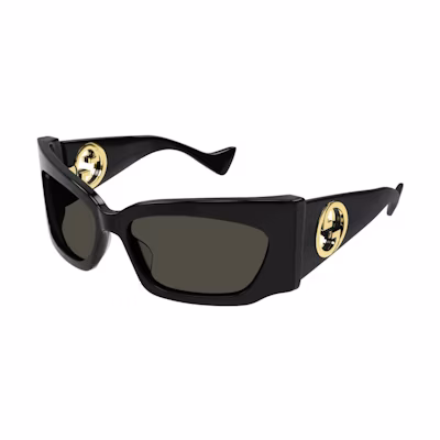 Gucci Butterfly Frame Sunglasses Black/Grey (GG1412S-001-FR)