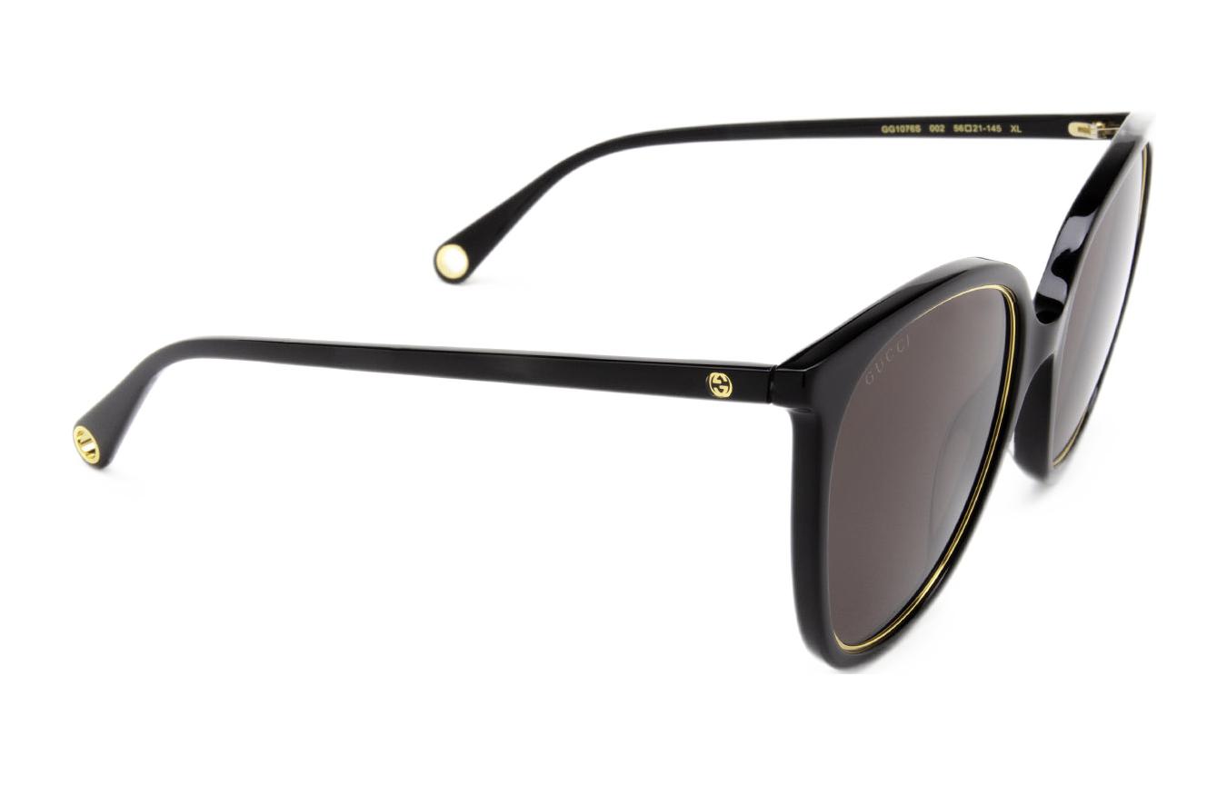 Shop グッチ バタフライフレームサングラス ブラック ユニセックス カップルスタイル GG1076S002