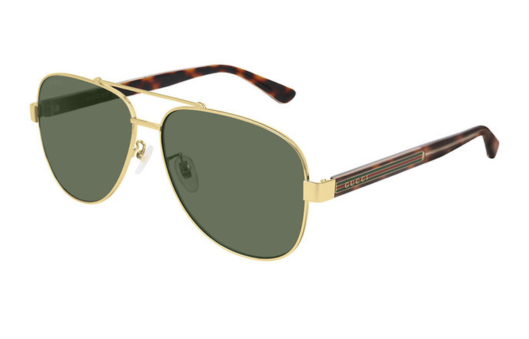GUCCI Butterfly Gold Frame Sunglasses with Green Lenses GG0528S-004+G0528S-009 圖 2
