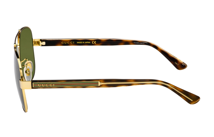 GUCCI Butterfly Gold Frame Sunglasses with Green Lenses GG0528S-004+G0528S-009 圖 4