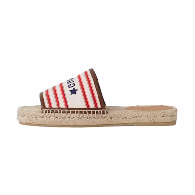 Gucci Canvas Fashion Sandal 'White Red'