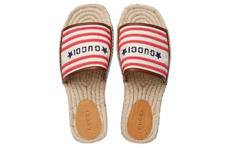 Purchase Sandal Fashion Kanvas Gucci 'Putih Merah' 692969-F6LZ0-9098