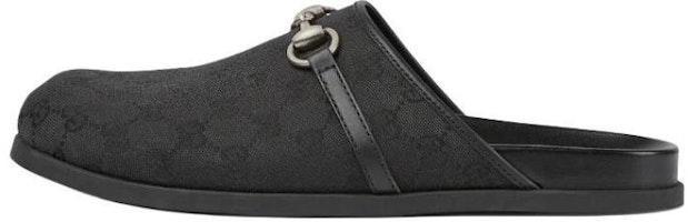 Gucci Canvas Flat Mules 'Black' 786486-FADFO-1000 Gucci Canvas Flat Mules 'Black' 786486-FADFO-1000