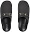 Shop Gucci Canvas Flat Mules 'Hitam' 786486-FADFO-1000
