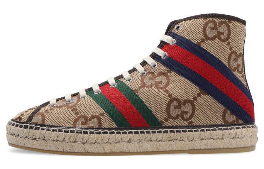 Gucci Canvas High-Top Lace-Up 'Beige' 675171-UKOB0-2595