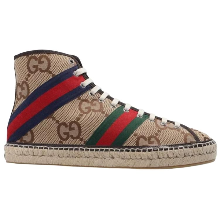 Order Gucci Canvas Hoge Sneakers Veters ''Beige'' 675171-UKOB0-2595