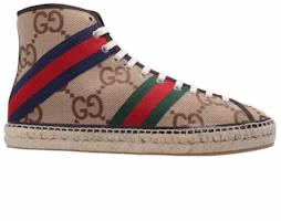 Order GUCCI古馳 帆布繫帶圓頭高幫 時尚板鞋 男款 米色