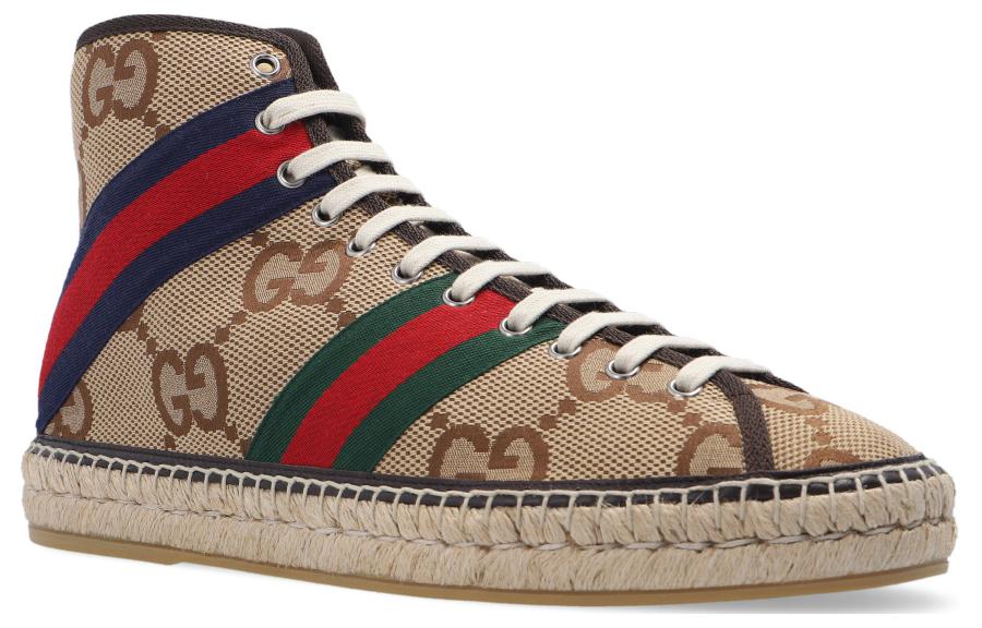 Lookbook Gucci Canvas Hoge Sneakers Veters ''Beige'' 675171-UKOB0-2595