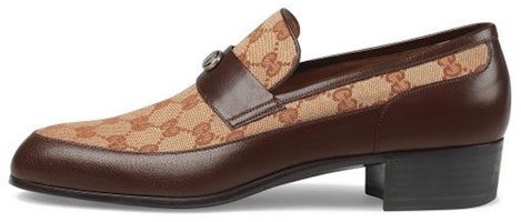 Gucci Canvas Printed Loafers 'Dark Brown' 532405-0G060-2270 Gucci Canvas Printed Loafers 'Dark Brown' 532405-0G060-2270