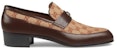 Gucci Kasut Loafers Kanvas Cetakan 'Coklat Gelap' 532405-0G060-2270