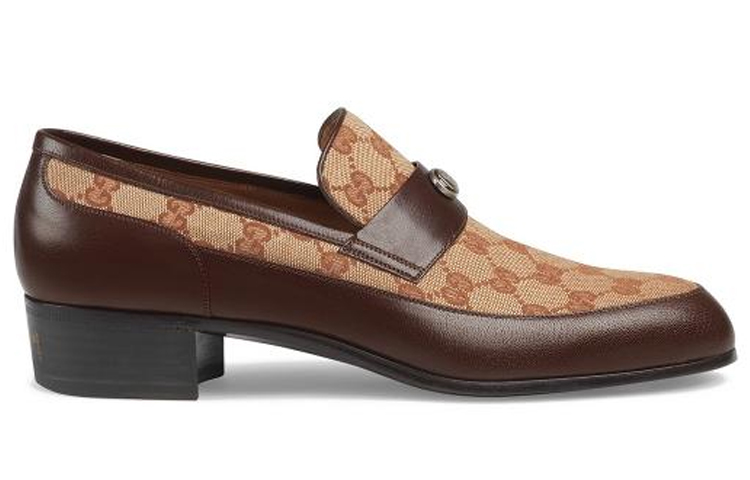 Order Gucci Canvas Gedrukte Loafers ''Donkerbruin'' 532405-0G060-2270