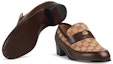 Shop Gucci Kasut Loafers Kanvas Cetakan 'Coklat Gelap' 532405-0G060-2270