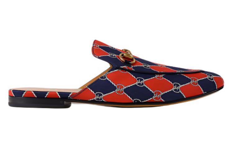 Order GUCCI古馳 帆布 圓頭套腳 包頭拖鞋 男款 橘色