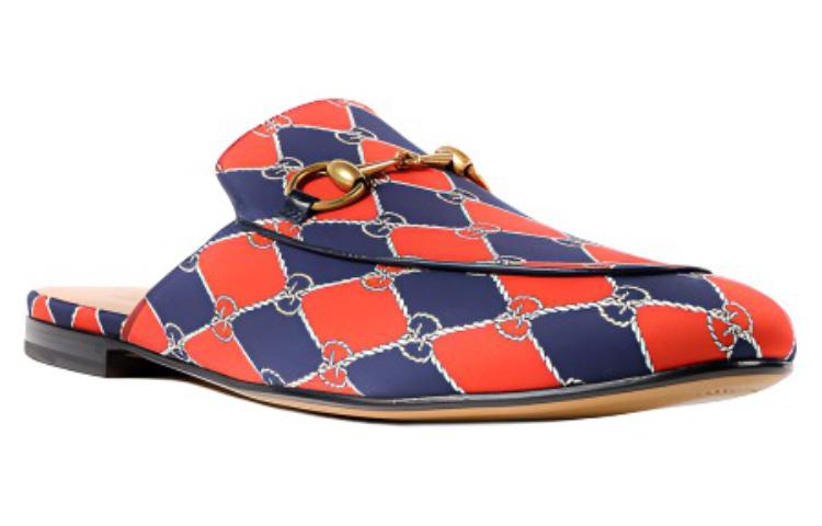 Lookbook GUCCI古馳 帆布 圓頭套腳 包頭拖鞋 男款 橘色