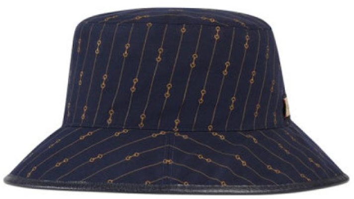 GUCCI Canvas Striped & Monogram Reversible Bucket Hat Unisex Blue/Beige. 7008514HAOU4068 Shop GUCCI Canvas Striped & Monogram Reversible Bucket Hat Unisex Blue/Beige. 7008514HAOU4068