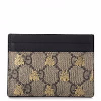Gucci Card Case GG Supreme Bee Print Beige Gucci Card Case GG Supreme Bee Print Beige