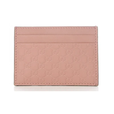 Gucci Card Case Microguccissima (5 Card Slot) Soft Pink