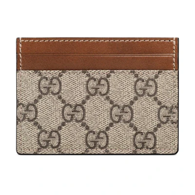 Gucci Card Case Supreme Beige